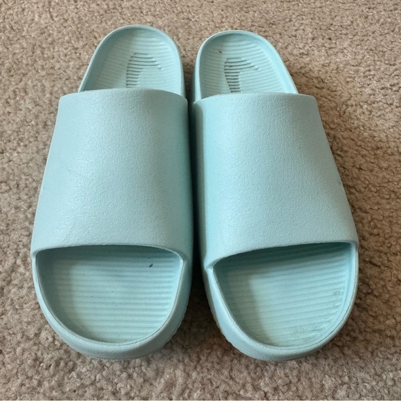 Nike Calm Slide Sandals Jade Ice Aqua Men's 6 Women's 7 Comfort - Picture 2 of 5